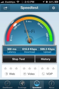 OpenSignal iOS Speed Test OpenSignal iOS Speed Test