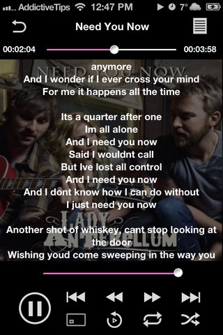 TinPlayer iOS Musiksteuerung
