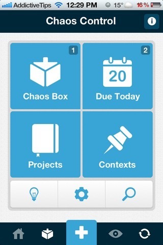 Chaos Control iOS-Startseite Chaos Control iOS-Startseite