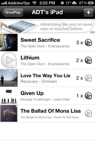 GrouPlay iOS-Liste GrouPlay iOS-Liste