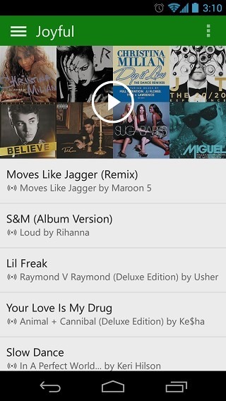 Xbox Music Android spielen Xbox Music Android spielen