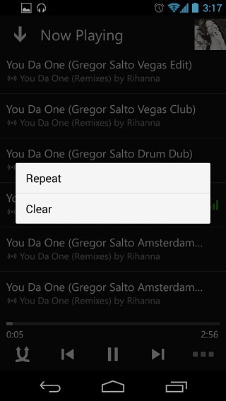 Xbox Music Android-Optionen Xbox Music Android-Optionen