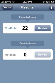 OneContact iOS-Ergebnisse OneContact iOS-Ergebnisse