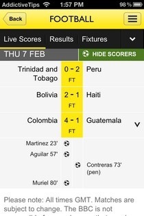 BBC Sport iOS Live BBC Sport iOS Live