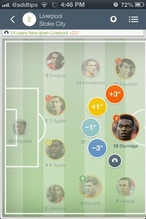 Spieler des Spiels iOS Match Screen Spieler des Spiels iOS Match Screen