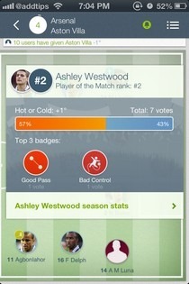 Spieler des Spiels iOS Player Stats Spieler des Spiels iOS Player Stats