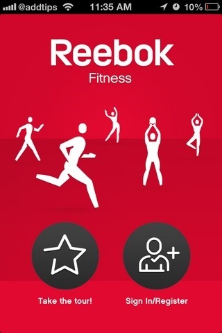 Reebok Fitness iOS Willkommen Reebok Fitness iOS Willkommen