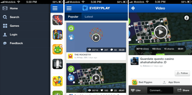 EveryPlay für iOS zeichnete Spielwiederholungen auf EveryPlay für iOS zeichnete Spielwiederholungen auf