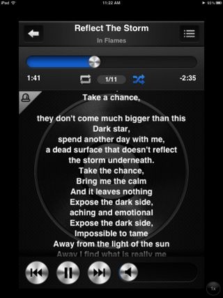 Letra da música Music Player iOS