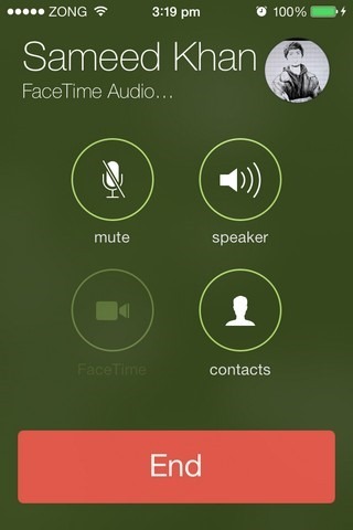 iOS 7 Audio FaceTime