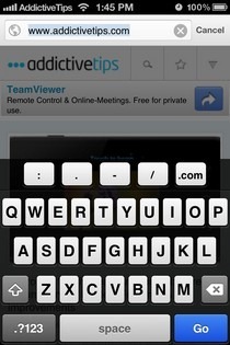 Tastatură Chrome iOS