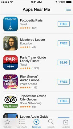 Apps in meiner Nähe iOS 7