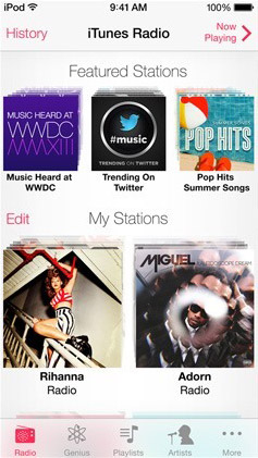 iTunes Radio iOS 7