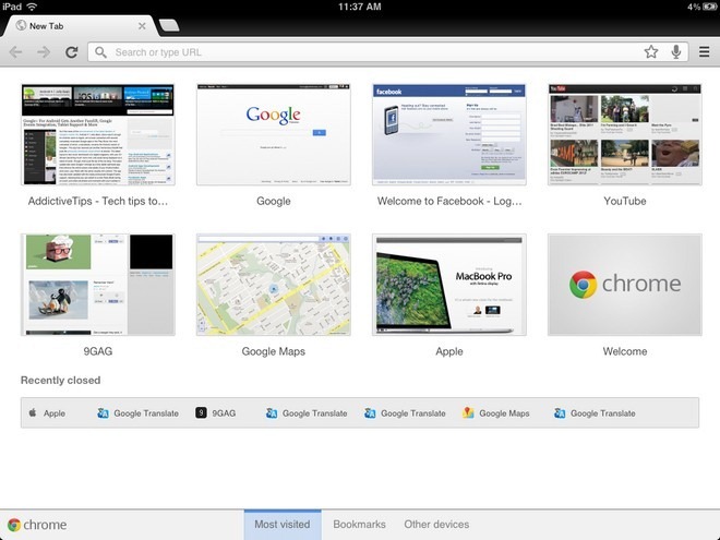 Chrome iPad