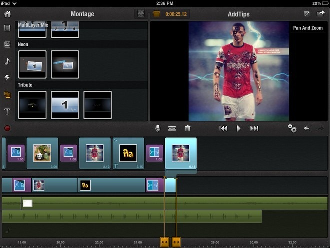 Pinnacle Studio iPad Bearbeiten