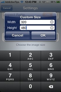 Photo Resizer iOS Custom