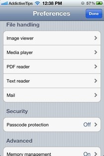FileApp Pro iOS設定ファイルの処理 FileApp Pro iOS設定ファイルの処理