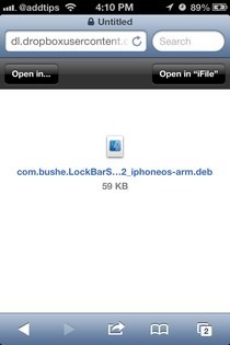 إعدادات LockBar iOS المفتوحة