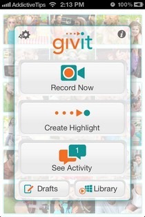 Givit iOS Home