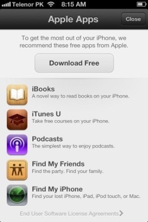 App Store Doporučení aplikací Apple iPhone iOS 6