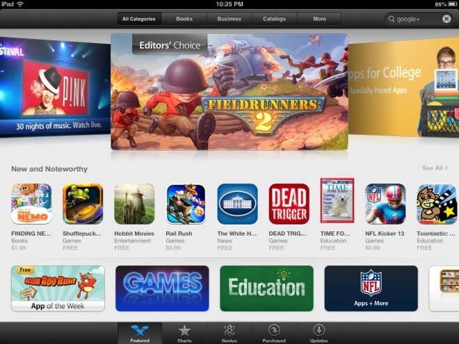 App Store Doporučeno 1 iPad iOS 6