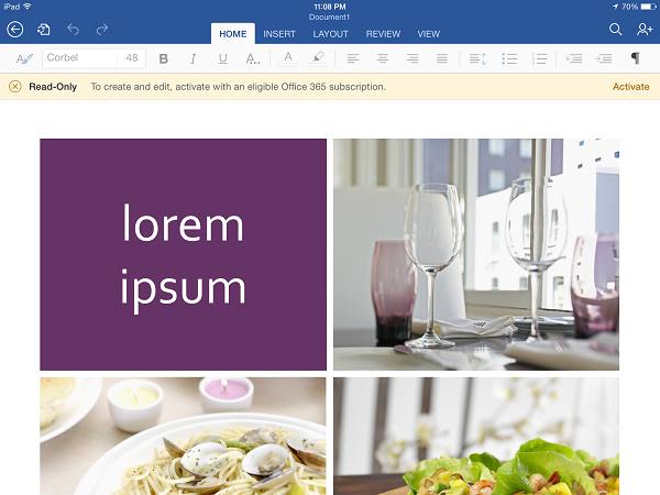 Microsoft Word για Ipad (3)