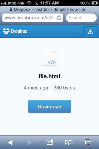 Dropbox iOS