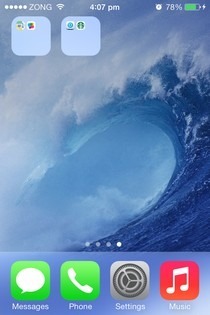 iOS 7 Blank Folder