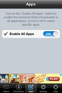 Universal Video Downloader iOS-appar