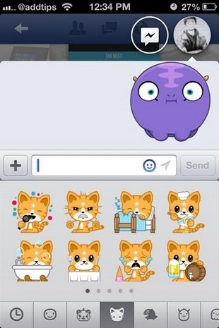 สติ๊กเกอร์ Facebook iOS