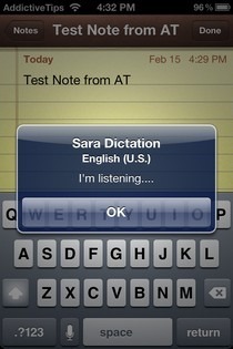 Sara Dictation Keyboard Listen