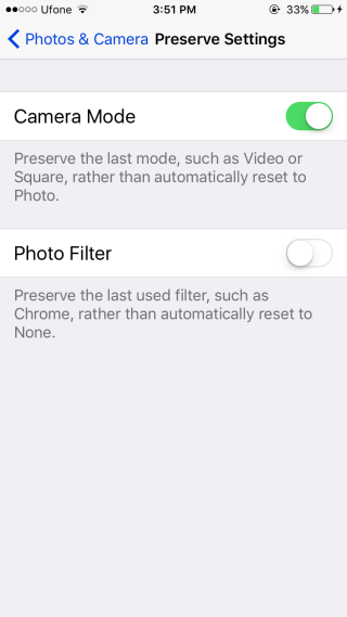 הגדרות ios-10-camera-preserve