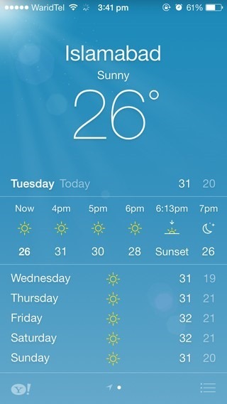 Wetter iOS 7 Wetter iOS 7