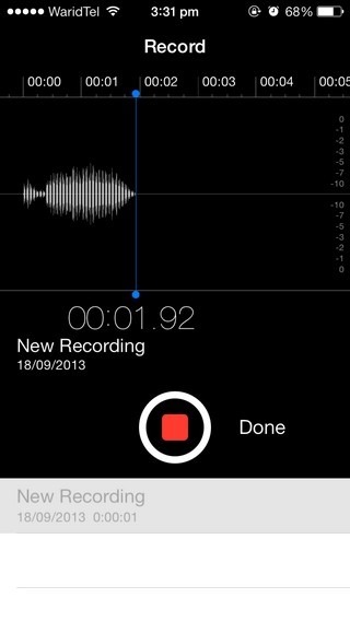 Sprachnotiz iOS 7 Sprachnotiz iOS 7
