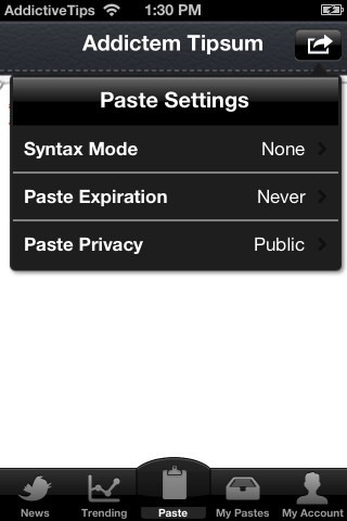 Pastebin for iOS 10