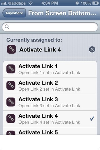 Aktiválja a Link iOS Activator alkalmazást