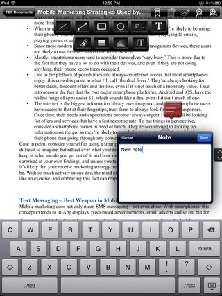 PDF Reader Pro faila opcijas