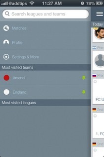 لاعب من قائمة المباراة iOS