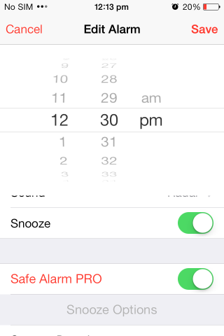 Safe Alarm PRO เปิดใช้งาน