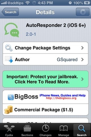 AutoResponder 2 Cydia