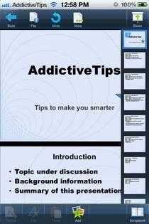 Smart Office 2 iOS Powerpoint