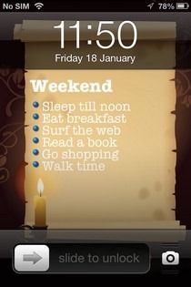 Task Paper iOS Lockscreen