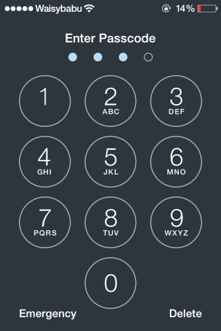 ios 7 sperrbildschirm aktivierte passworteingabe