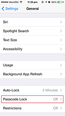 Einstellungen-Passcode-Sperre-iOS
