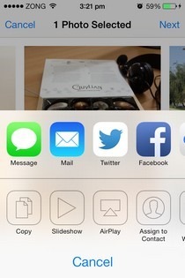 Фотографії iOS 7 Поділитися Фотографії iOS 7 Поділитися