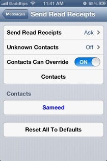 SelectiveReading การตั้งค่า iOS