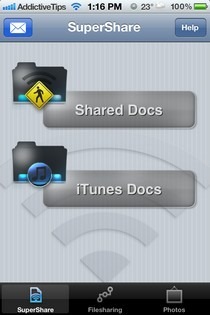 SuperShare iOS Home SuperShare iOS Home