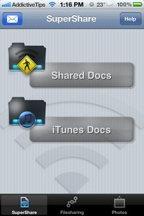 SuperShare iOS Home