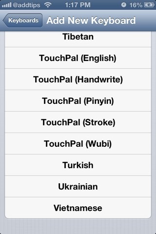 TouchPal tipkovnica za iOS