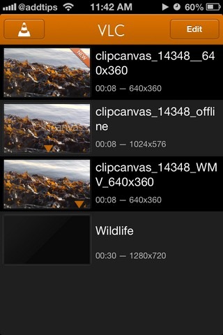 VLC für iOS Home VLC für iOS Home